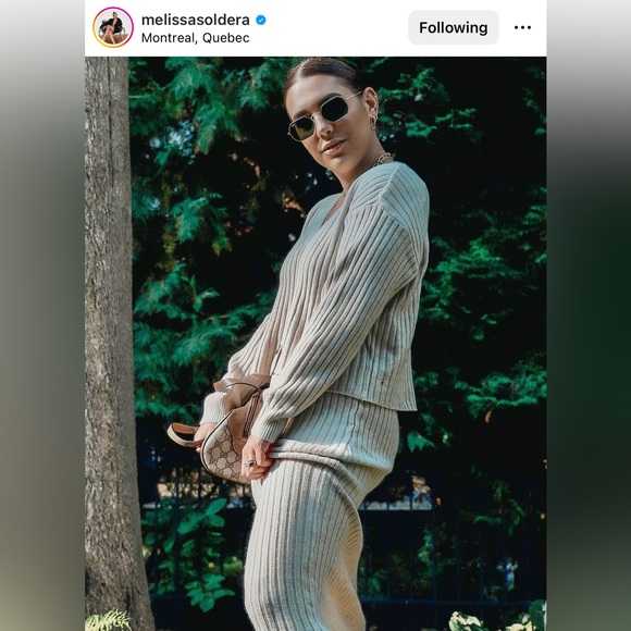 Trend Savvy Current Air Midi Ribbed Knit Cardigan and Skirt Set - Picture 1 of 11